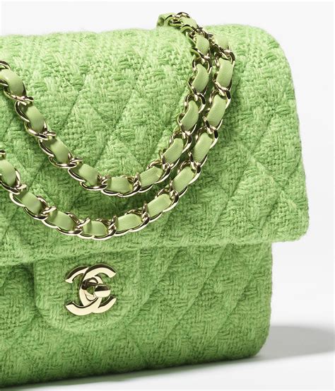 groene chanel tas|Classic 11.12 handbag, Wool tweed & gold.